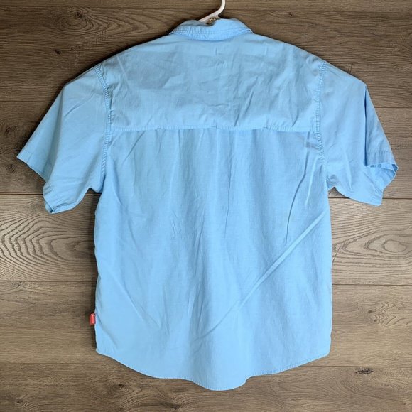 Coleman Outdoor Co. Camping Shirt Mens L Blue Button Down Vented Hiking Fishing - Picture 9 of 13